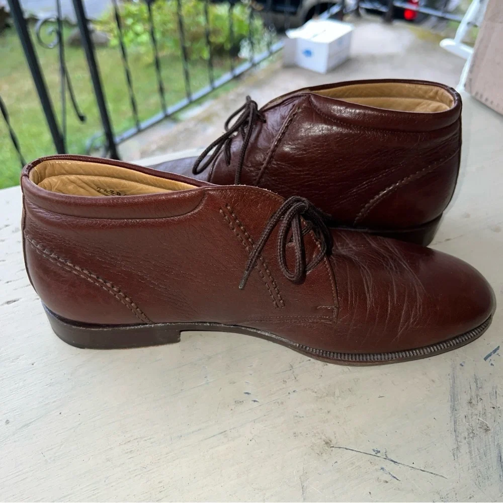 Johnston & Murphy Domani Brown Deerskin Leather Chukka Boots 24386